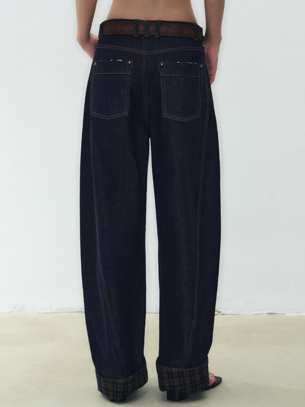 Tri-Panel Wide-Leg Pants