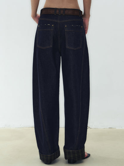 Tri-Panel Wide-Leg Pants