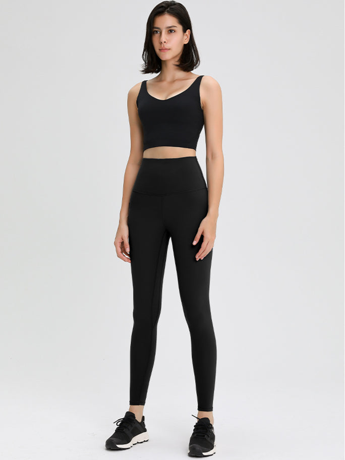 One-piece Tank Top &amp; High-waisted Yoga Capris Set