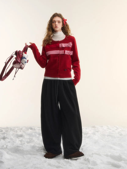 Vintage Fleece Curved-Leg Drawstring Pants