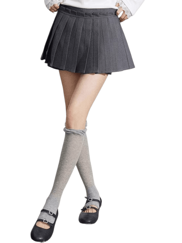 Pleated Layered Mini Skirt