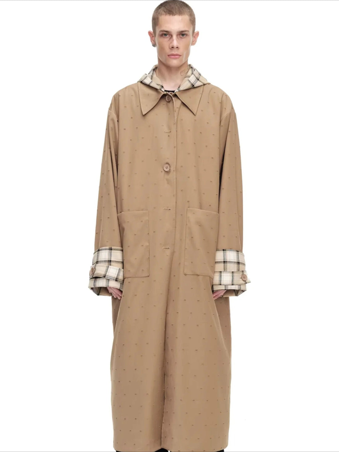 Reversible Hooded Long Coat