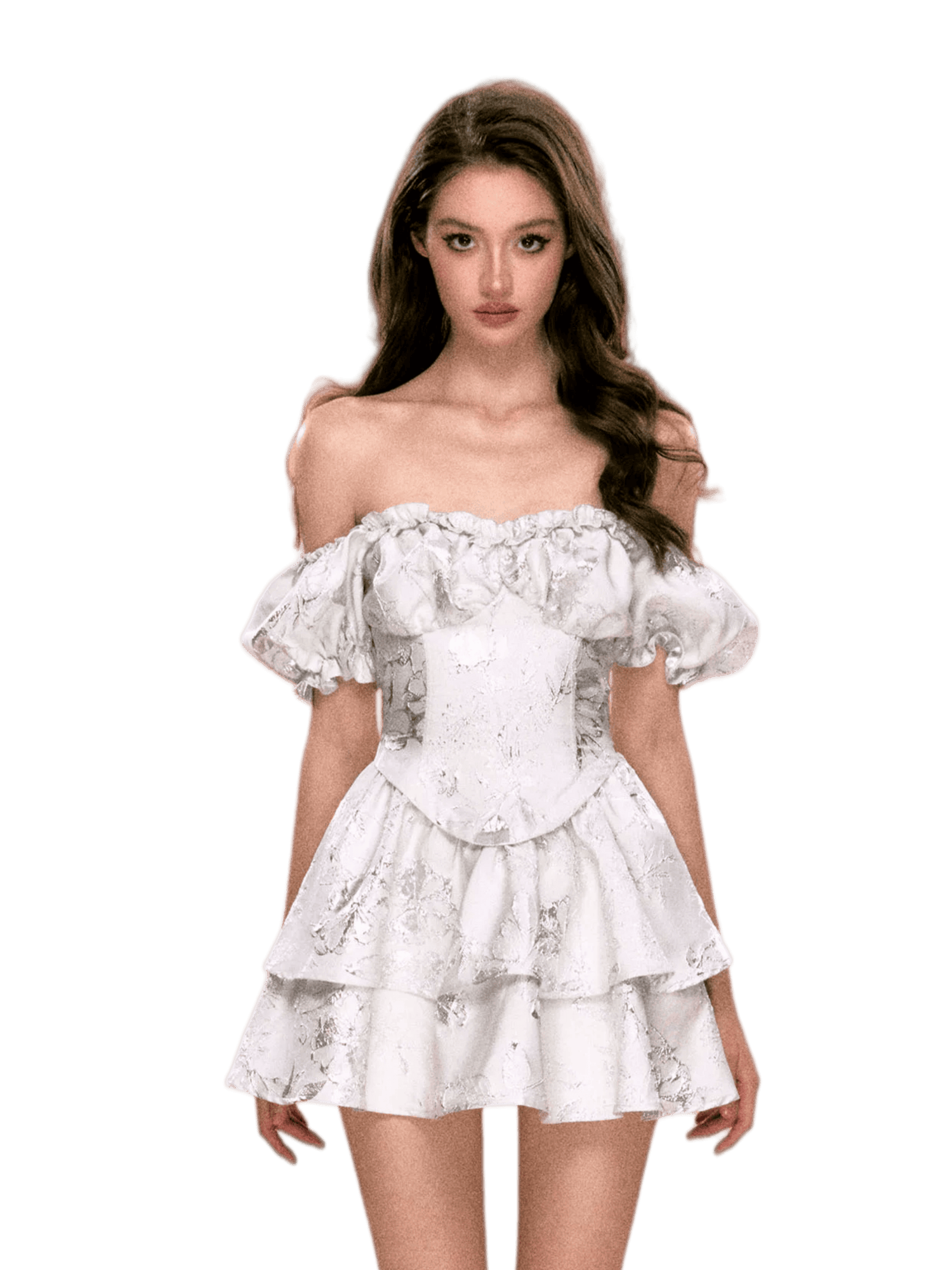 Off-Shoulder Bandeau Fit-and-Flare Dress