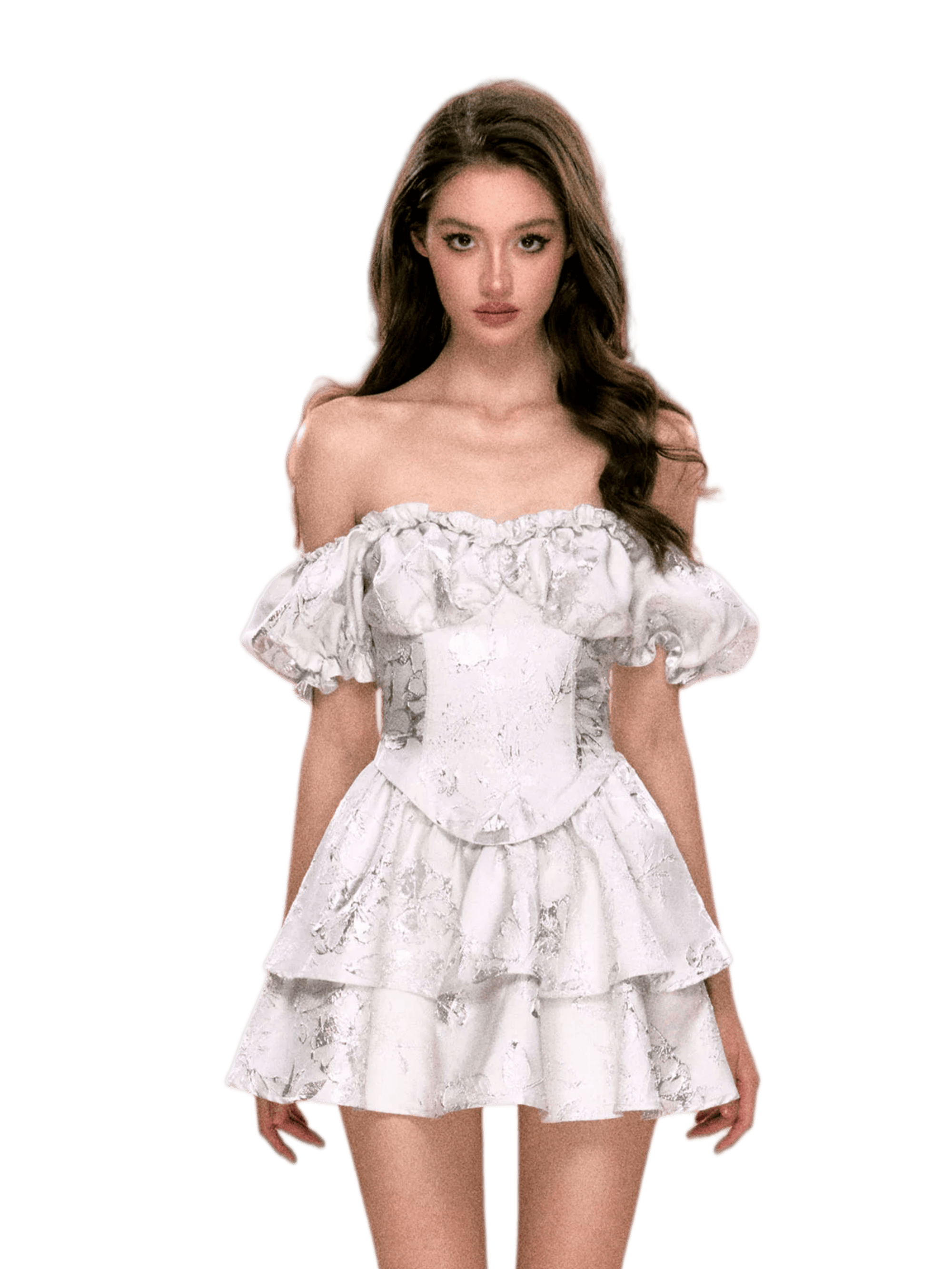 Off-Shoulder Bandeau Fit-and-Flare Dress