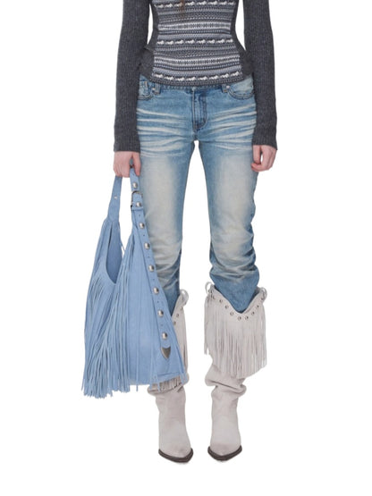 Fair Isle Raglan Knit Turtleneck Sweater