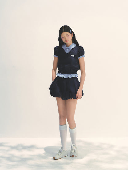 MIU Style Layered-effect Blouse - CHINASQUAD