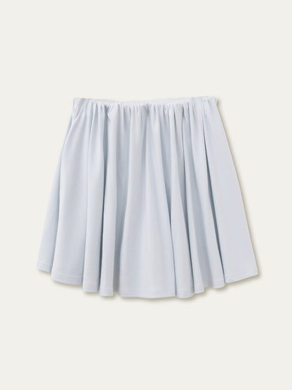 White &amp; Blue Collared Knit Top &amp; Skirt Set