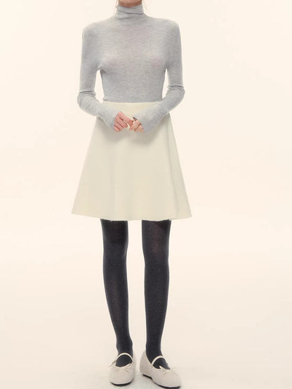 Wool-Blend Zip-Up Knit Jacket