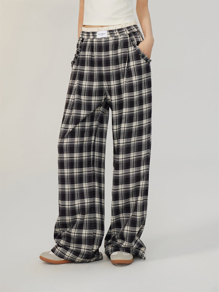 Fake Two-piece Lace Wide-leg Pants