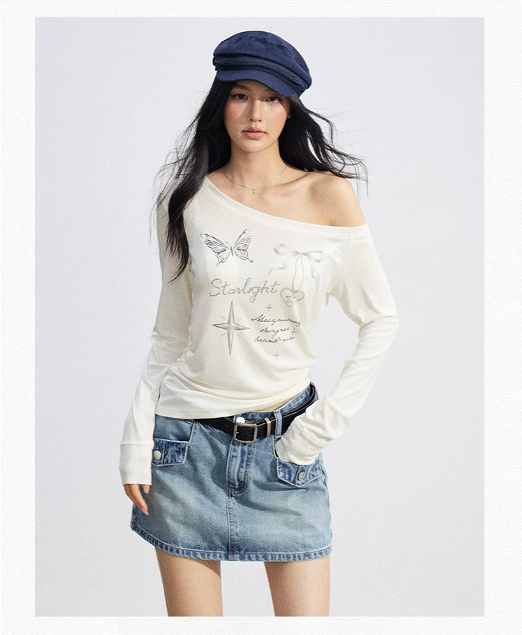 High-Waist Denim Skirt