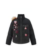 Coca-cola Denim Patchwork Down Jacket - CHINASQUAD