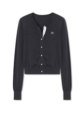 Rosemary Wool Spliced Knit Cardigan - CHINASQUAD