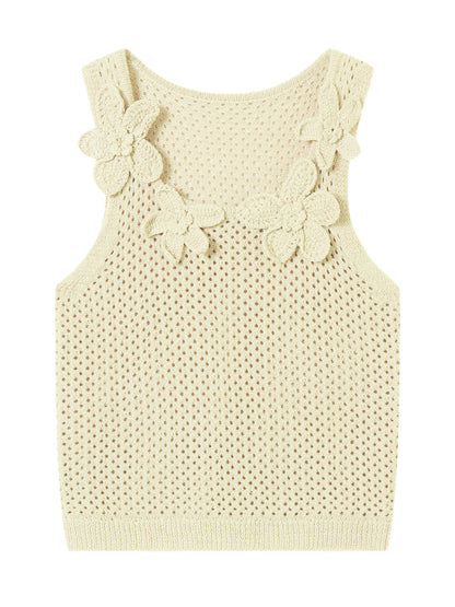 Flower Crochet Hollow-Out Camisole