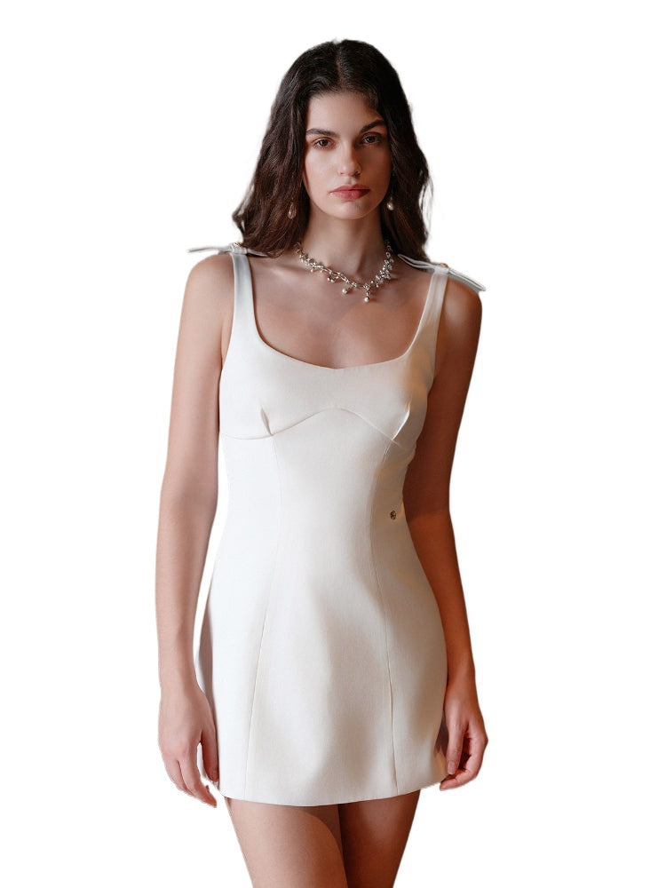 Short Bow Tie Strap Dress