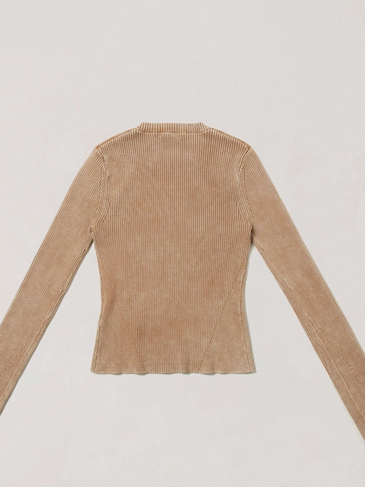 Wild Retro Long-Sleeve Knit Crewneck