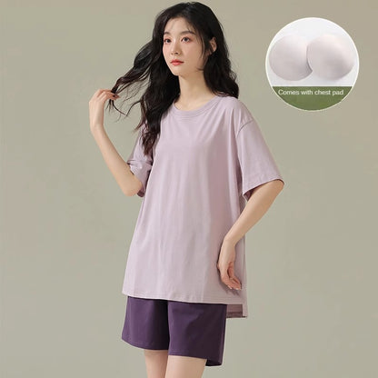 Solid Color Cool Modal Pajamas Set