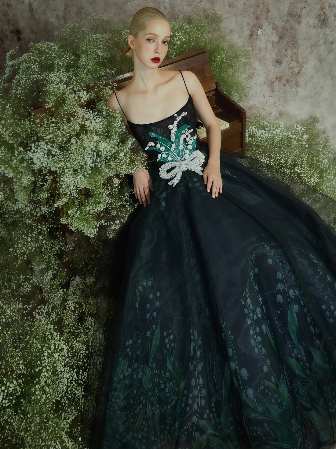 Lucky Lily Embroidered Ball Gown