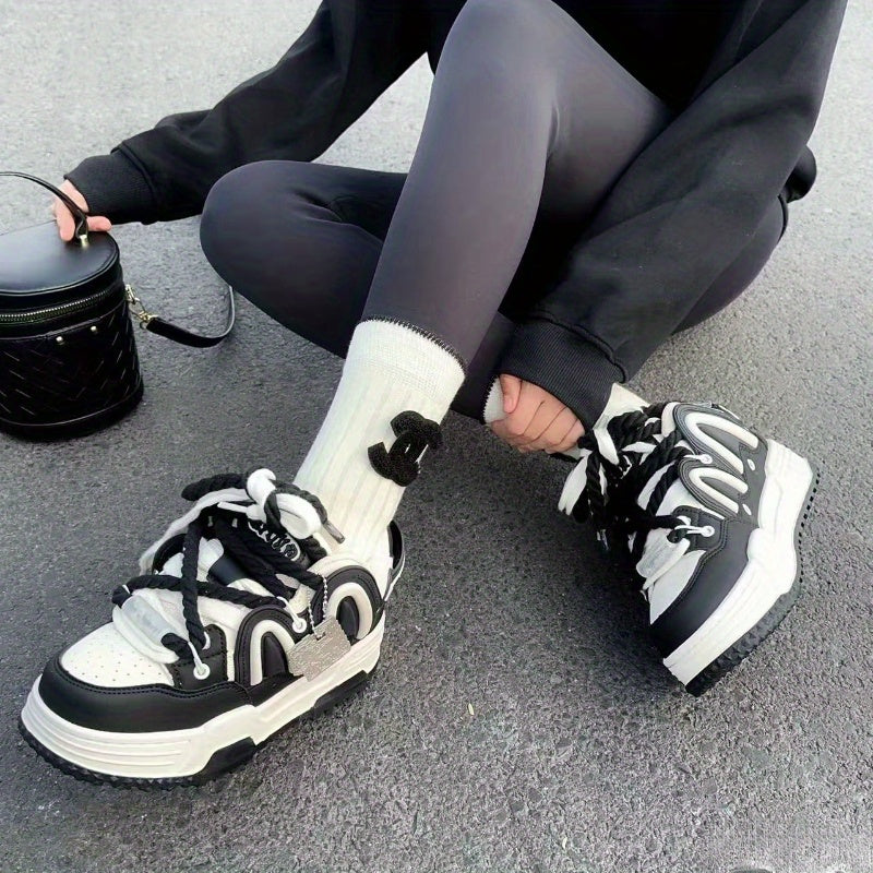 Black Panda Low-Top Casual Sneakers