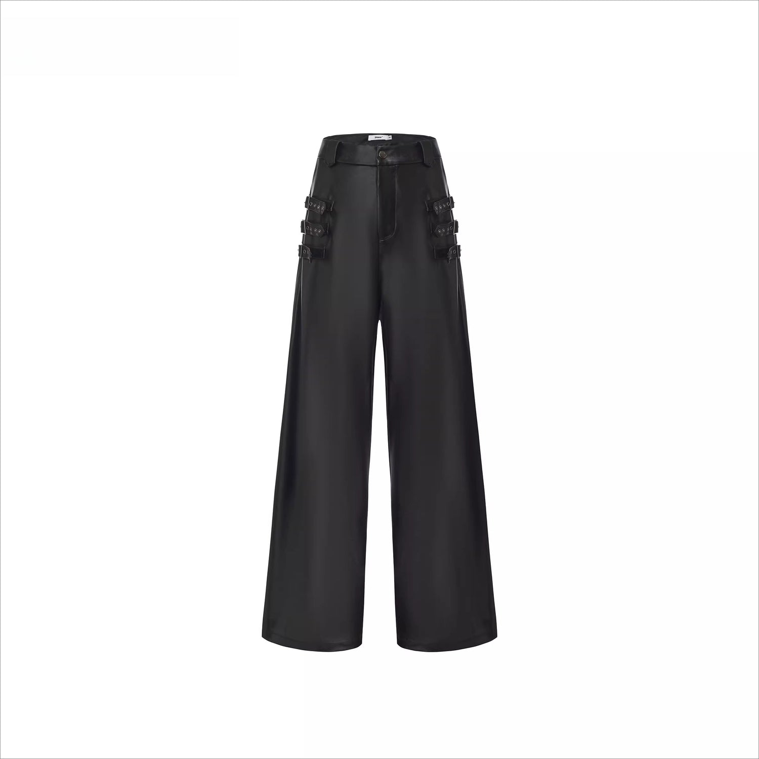 Classic Wide-Leg Faux Leather Pants