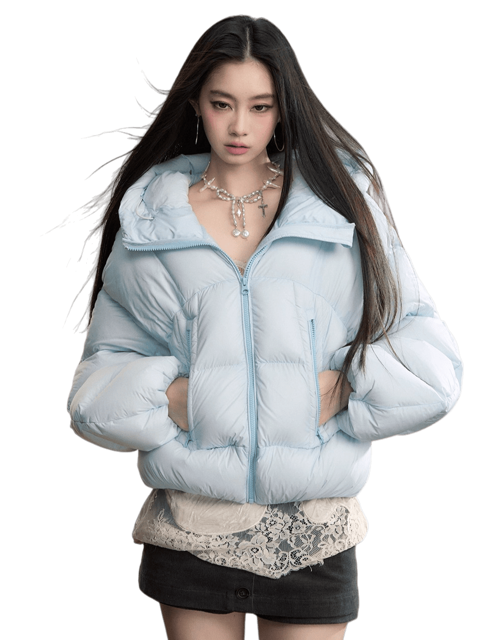 Pastel Cloud Puffer Down Jacket