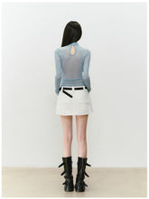 Chain Halter Draped Neck Fitted T-shirt - CHINASQUAD
