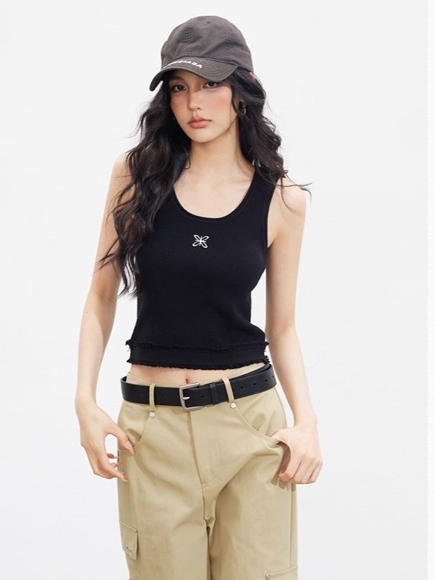 Logo Embroidered Tank Top