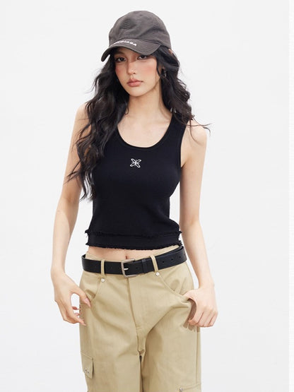 Logo Embroidered Tank Top