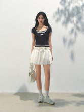 Two-piece Spliced Hem Lace Short-sleeve T-shirt - CHINASQUAD