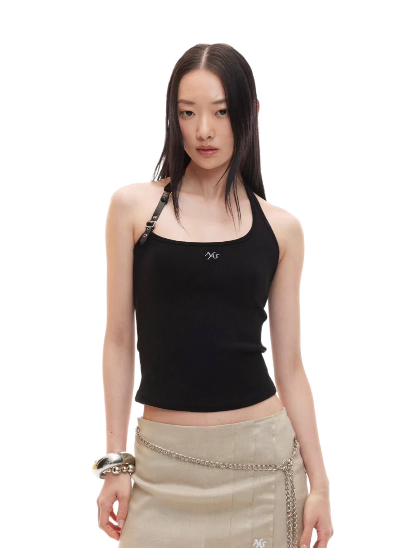 Equestrian Asymmetric Strap Fitted Top