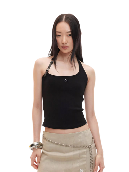 Equestrian Asymmetric Strap Fitted Top