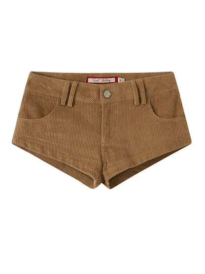 Winter Corduroy Low-Waist Shorts