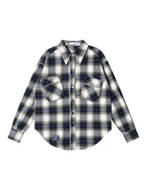 Pearl-Trimmed Polo-Neck Checkered Shirt - CHINASQUAD