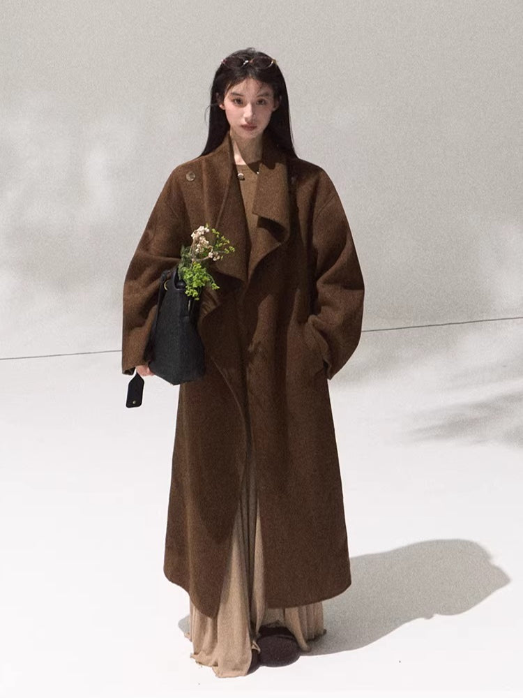 Tailored Pure Wool Long Coat