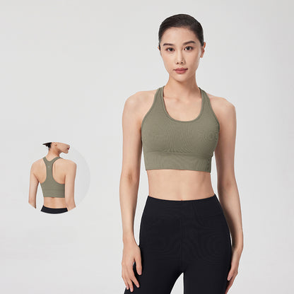 Cross-Back Shockproof Yoga Bra