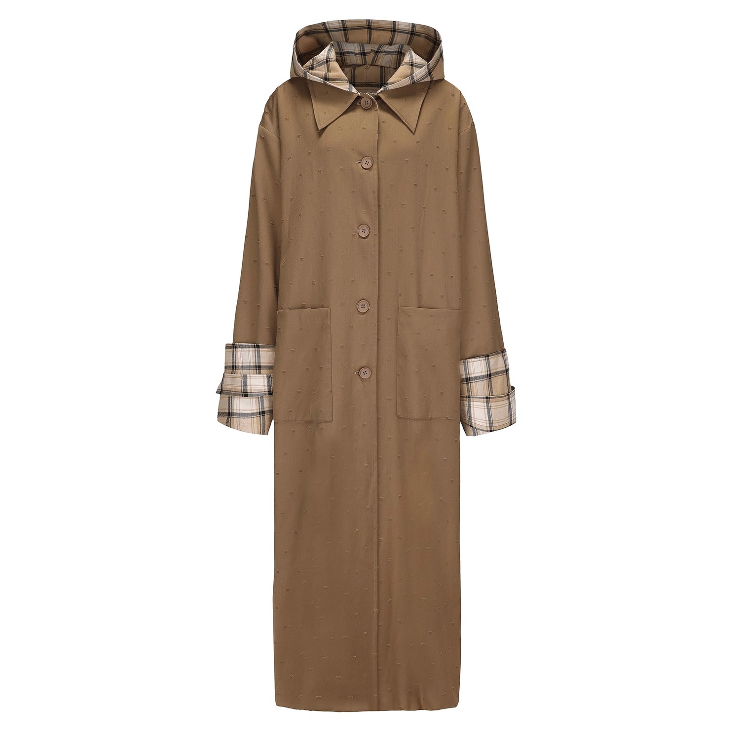 Reversible Hooded Long Coat