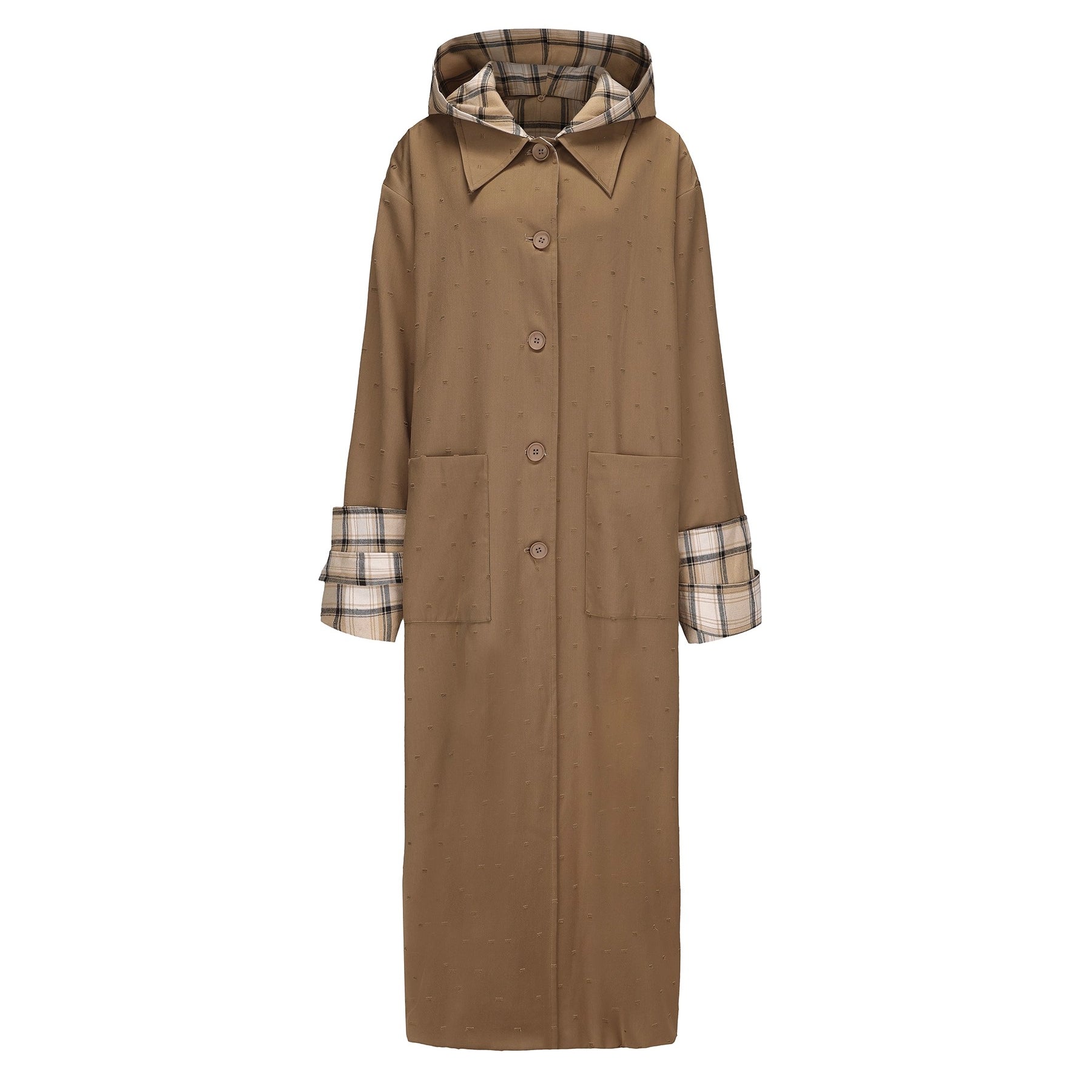 Reversible Hooded Long Coat