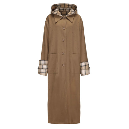 Reversible Hooded Long Coat
