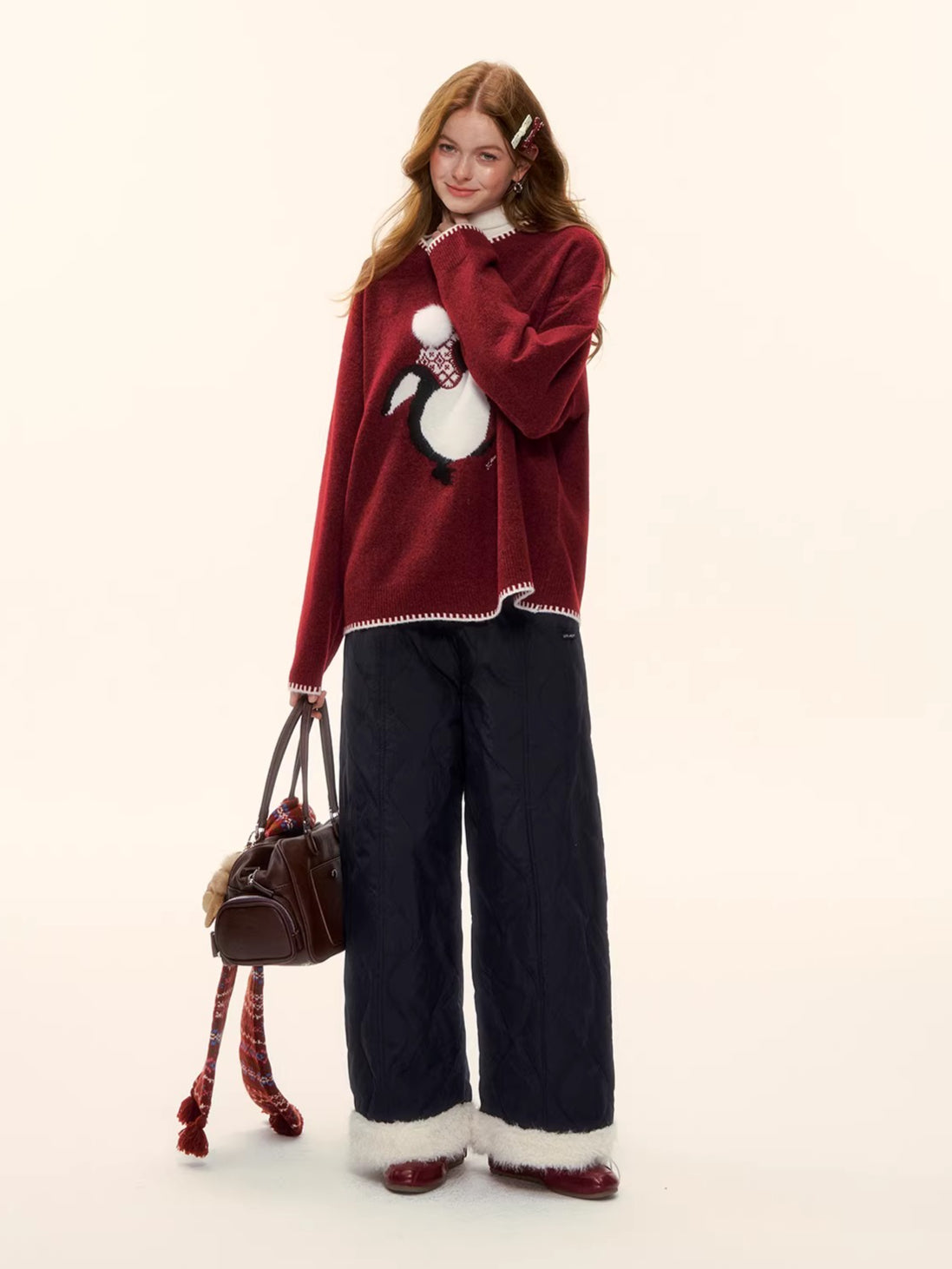 Jacquard Wool-Blend Knit Sweater