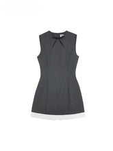 Ruffled Wool-Blend Sleeveless A-Line Dress - CHINASQUAD