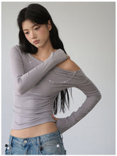 Double-Chain Asymmetric Long-Sleeve T-Shirt - CHINASQUAD