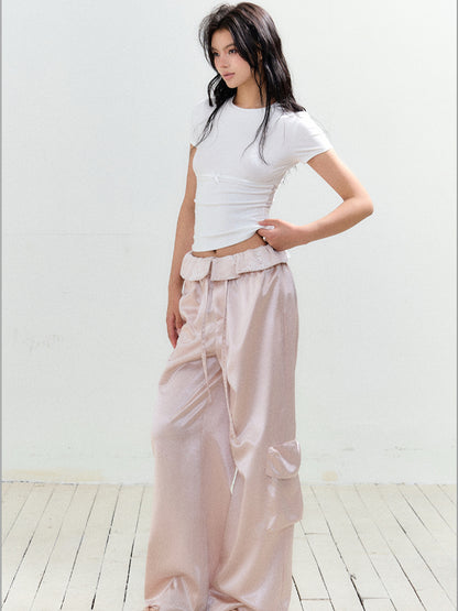 Lace Large Pocket Utility Pants - CHINASQUAD