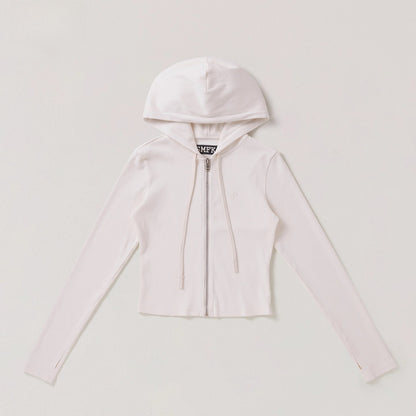 Wild Vintage Zip-up Cropped  Hoodie