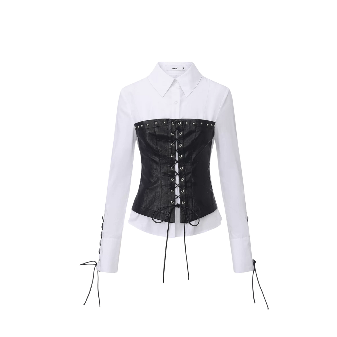 24ANS Layered Drawstring Punk Shirt – Shirts