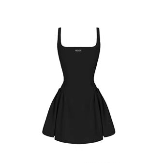 Square-Neck Backless Camisole Dress