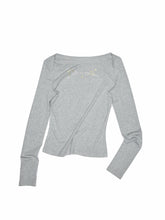 Rhinestone One-Shoulder Long-Sleeve T-Shirt - CHINASQUAD