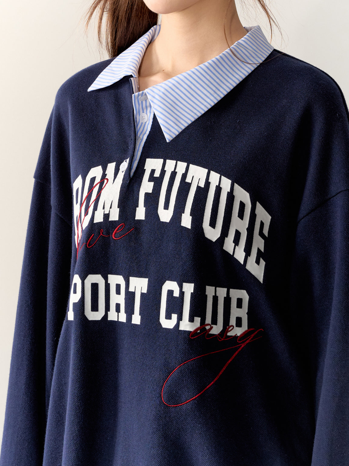 American College Style Sports Sweatshirt