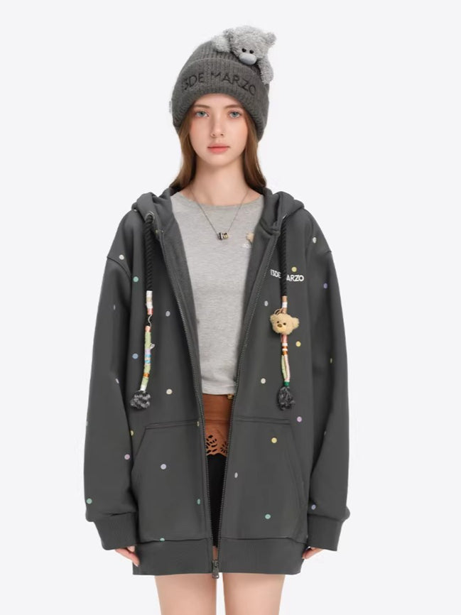 Fleece-Lined Hooded Zip-Up Sweatshirt