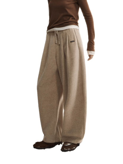 Vintage Fleece Curved-Leg Drawstring Pants