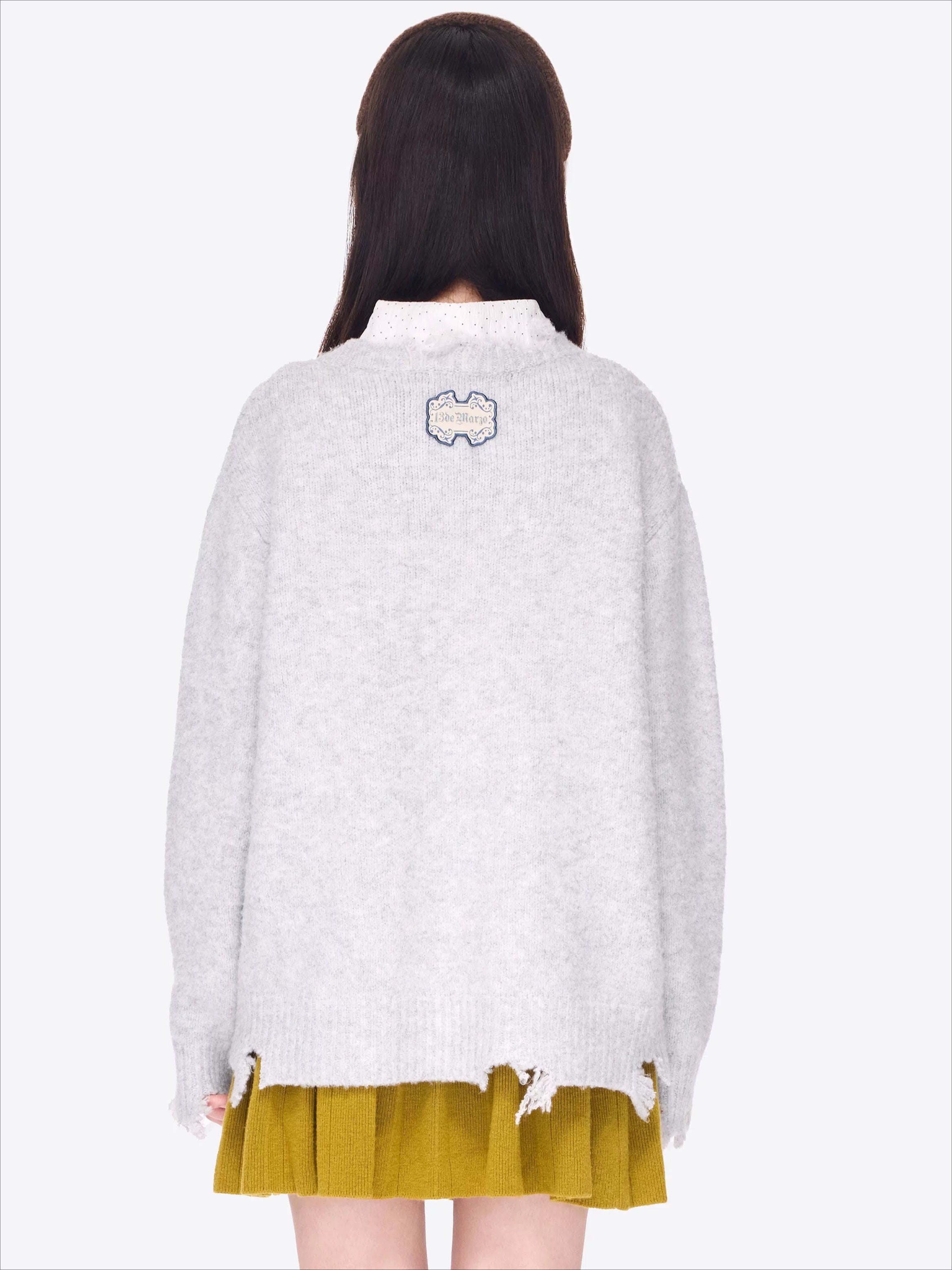Illustrated Crewneck Knit Sweater