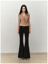 Chain Halter Draped Neck Fitted T-shirt - CHINASQUAD